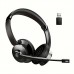 Arrow cat Headphones Wireless Headset with AI Noise Cancelling Mic, V5.2 Hands-Free On Ear Headphone, USB Dongle, Mute Button, 26hrs Talk Time, Type-C Charging, for PC/Laptop/Smartphone