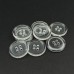 Lifesay Resin buttons four eyes fine edge transparent buttons women's work clothes clothes shirt sweater buttons 50pcs