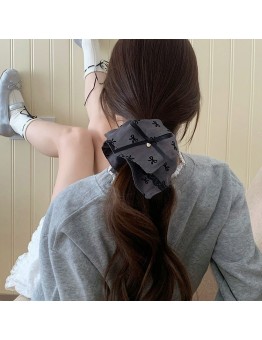 Pink planet Gray Ribbon Square Circle Large Intestine Hair Band Headband Premium Hair Band