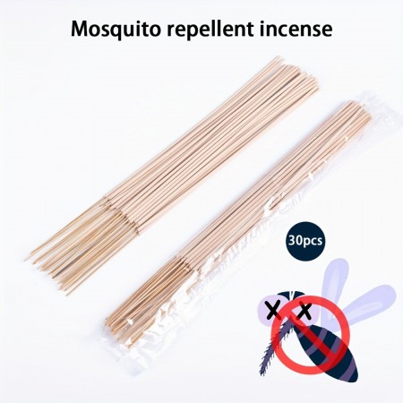 Superant Insect repellent incense 30pcs Natural Bamboo Mosquito Repellent Incense Sticks - Effective Summer Scented, DEET-Free, Non-Toxic, Home & Office Use, Assorted Colors, Portable, Easy to Use Mosquito Repellent Device 