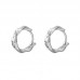 Timelf Earrings female niche design personalized irregular plain hoop earrings earrings with buckle 2pcs