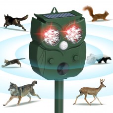 Powerspace Dog repellents Animal Repeller, Electronics Raccoon Repellent Ultrasonic, Waterproof Motion Detection Solar Animal Repellent Ultrasonic Outdoor for Dogs Fox Rabbit Squirrels Coyote Cat Deterrent