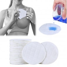 Air ant Breast-nursing pads 12Pcs(6 Pairs) 3 Layers Cotton Reusable Breast Pads Nursing Waterproof Organic Plain Washable Pad Baby Breastfeeding Accessory