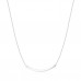 Okwish Sterling silver smile necklace women cold wind ins minimalist niche premium sense curved square tube smiley necklace