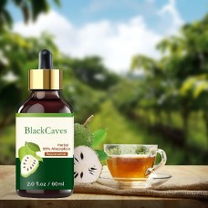 BlackCaves Dietetic beverages adapted for medical purposes Graviola Soursop Leaf Extract Liquid Supplement for Men and Women - Natural Immune System Booster and Anti-Inflammatory Support - Vegan and Gluten-Free Formula for Overall Health and Wellness