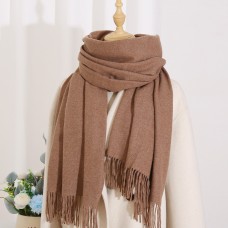 Arrowtiger Luxurious Cashmere-Feel Scarf for Women - Soft, Warm, and Cozy Winter Shawl with Tassels, Machine Washable, Solid Color, Perfect for Autumn and Winter Seasons