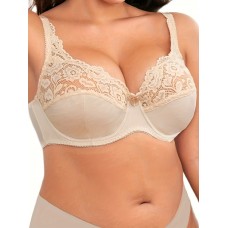 Airhare Plus Size Sexy Bra, Women's Plus Contrast Lace Underwire Full Cover Mini Bow Light Bra XL