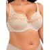 Airhare Plus Size Sexy Bra, Women's Plus Contrast Lace Underwire Full Cover Mini Bow Light Bra XL