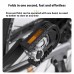 Codelf Bicycle pedal cleats 2pcs QuickFold Aluminum Alloy Bike Pedals with Cleats, Anti-Slip Reflective, Compatible with Mountain & Road Bikes 