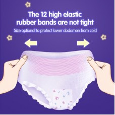 The day Menstrual underwear 2pcs Super Soft Non-Woven Period Underwear: Skin-Friendly Panty Shaped Sanitary Napkins for Night