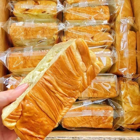 Itree Milk Thick Cut Toast Bread Super Soft Creamy Hand Torn Nutritious Breakfast Cake Satiety Snack 2KG