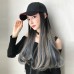 Thewe Trendy cap wig one-piece gradient picking long curly hair duck tongue cap long hair slightly curled netroots fashion wig wig cap