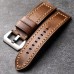 Seaday Hand-stitched and cowhide leather strap 20 22 24 26MM light brown vintage men's leather soft