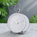 Searose Light luxury with night light metal alarm clock students with simple fashion silver-plated shell for boys and girls lazy people get up god device