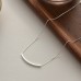 Okwish Sterling silver smile necklace women cold wind ins minimalist niche premium sense curved square tube smiley necklace