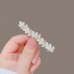 Rose day Cat's Eye Stone Wheat Fringe Hair Clips Side Duckbill Clip Premium Feeling Hair Clips Clips Hair Accessories Side Clips Ladies One Word Clip 2pcs