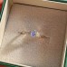 Ourmoon New Japanese set natural cordierite labradorite hollow finger ring female happy olive tree leaves purple diamond zircon ring