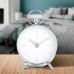 Searose Light luxury with night light metal alarm clock students with simple fashion silver-plated shell for boys and girls lazy people get up god device