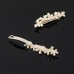 Wind Leaves Simple style elegant temperament retro spring clip headdress a word clip 2pcs