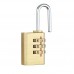 Sweet Pomelo Copper combination lock Zinc alloy wheel luggage lock gym lock bulk