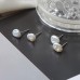 Seaday Pearl earrings commuter models natural freshwater baroque earrings 6-7mm through the body silver pin 4pcs