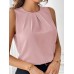 Yesrose Elegant Vests Sleeveless Tank Top for Women - Crew Neck, Solid Color, Polyester Blend, Machine Washable - Perfect for Spring & Summer M