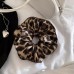 Pretty sea  Leopard Print Hair Bands Satin New Niche Design Temperament Premium Hair Bands