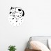 Okwish Wall clock mute cartoon cat clock living room home modern minimalist creative wall clock