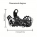 Oxtiger Bicycle parts, namely, derailleurs Universal Fit Aluminum Alloy Rear Derailleur for Mountain and Road Bikes - Compatible with 6/7/8-Speed Shift Systems