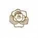 Lovemoon Light luxury brooch simple creative gold hollowed out camellia flower anti-glare brooch cute clothes clothing brooch