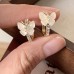 Queensay Niche design sense set diamond silver butterfly earrings earrings temperament fashion light luxury hundred with super fairy earrings