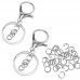 Sweet Pomelo Keychain Key Ring with Chain Eight Fob Cell Phone Key Chain Pendant 2pcs