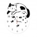 Okwish Wall clock mute cartoon cat clock living room home modern minimalist creative wall clock