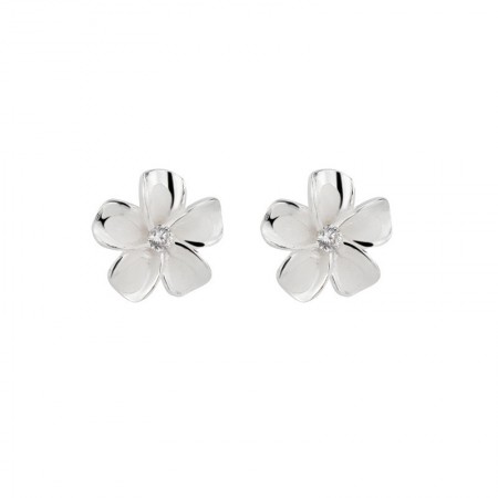 Ourelf Sterling Ear studs silver gardenia earrings female niche design sense flowers Mori girls summer ear earrings earrings 2pcs