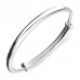 Rosecode Aperture alloy silver-plated bracelet smooth round belly push-pull fashion bracelet