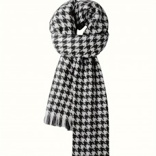 Artangle Chic Scarf for Couples - Cozy, Warm Plaid Neck Warmer with Tassels, Breathable Polyester, Perfect for Fall & Winter