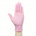 AgetreeMedical gloves Disposable Gloves Ding Qing Pink High Elastic English Protective Rubber Nitrile Gloves 30pcs