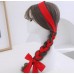 The fox Red Ribbon Hair Tie Hair Braiding Long Small Scarf Women Tie Headband Tie Bags Ribbon Ribbon