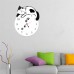 Okwish Wall clock mute cartoon cat clock living room home modern minimalist creative wall clock