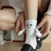 Airhare Pairs Unisex Adorable Holding Hands Crew Socks, Comfy Breathable Casual Thermal Socks, Winter & Autumn