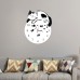 Okwish Wall clock mute cartoon cat clock living room home modern minimalist creative wall clock