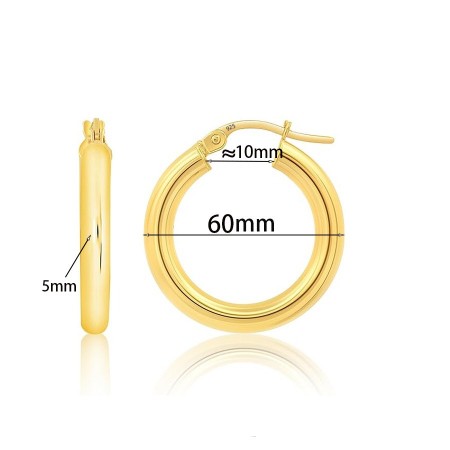 Rosecode Circle earrings female wind exaggerated personality luxury simple online celebrity earrings 2pcs