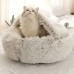 Sapdeland Pet cushions Classic Style Plush Pet Bed with Non-Slip Bottom - Washable Faux Fur Cat & Small Dog Nest, Anxiety Relief Round Cuddler for Indoor Pets, Polypropylene Material, Uncharged, Small Dog Bed