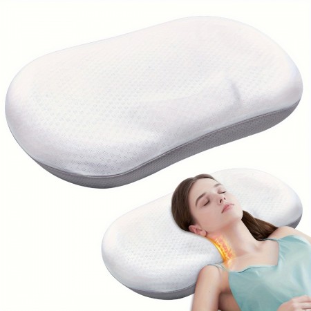 Onever Pillows Memory Foam Cervical Pillow for Pain Relief & Improved Sleep - Orthopedic Contour Design with Breathable Cooling Cover, Machine Washable, Ideal for Neck Support, Pillow for Neck Pain