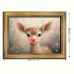 Sapdeland Picture Frames Vintage Adorable Reindeer with Red Nose, Perfect for Christmas Holiday Decorations - 29.97cm X 39.88cm Artwork for Living Room Walls