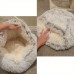 Sapdeland Pet cushions Classic Style Plush Pet Bed with Non-Slip Bottom - Washable Faux Fur Cat & Small Dog Nest, Anxiety Relief Round Cuddler for Indoor Pets, Polypropylene Material, Uncharged, Small Dog Bed