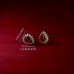 Choiece fariy Ear studs 1 Pair Vintage Elegant Copper Earrings with Synthetic Garnet, January Birthstone, Nickel-Free Plating, Fashion Jewelry for Women, Ideal for Daily Wear, Parties, and Valentine'S Day Gift