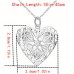 Choiece fariy Lockets Elegant 925 Silver-Plated Hollow Heart Locket Pendant Necklace for Women – Copper Chain, No Gemstone, Ideal for Everyday & Gift Occasions, Christmas Season – Fashion Wedding Party Accessory, Cute Style