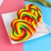 Queentree Candy colorful heart-shaped wave candy super lollipop children's casual candy snacks 650g