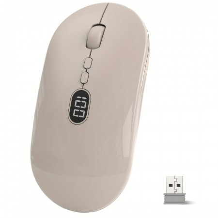 Arrow cat Computer mouse Wireless Lightweight Mouse With Battery Display 2.4G Slim Portable Laptop Wireless Mouse Rechargeable Cordless Silent Click Computer Mouse Up To 1600 DPI For PC Mac Macbook Office